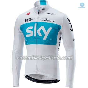 Tenue Maillot M/L + Collant à Bretelles 2018 Team Sky Hiver Thermal Fleece N001